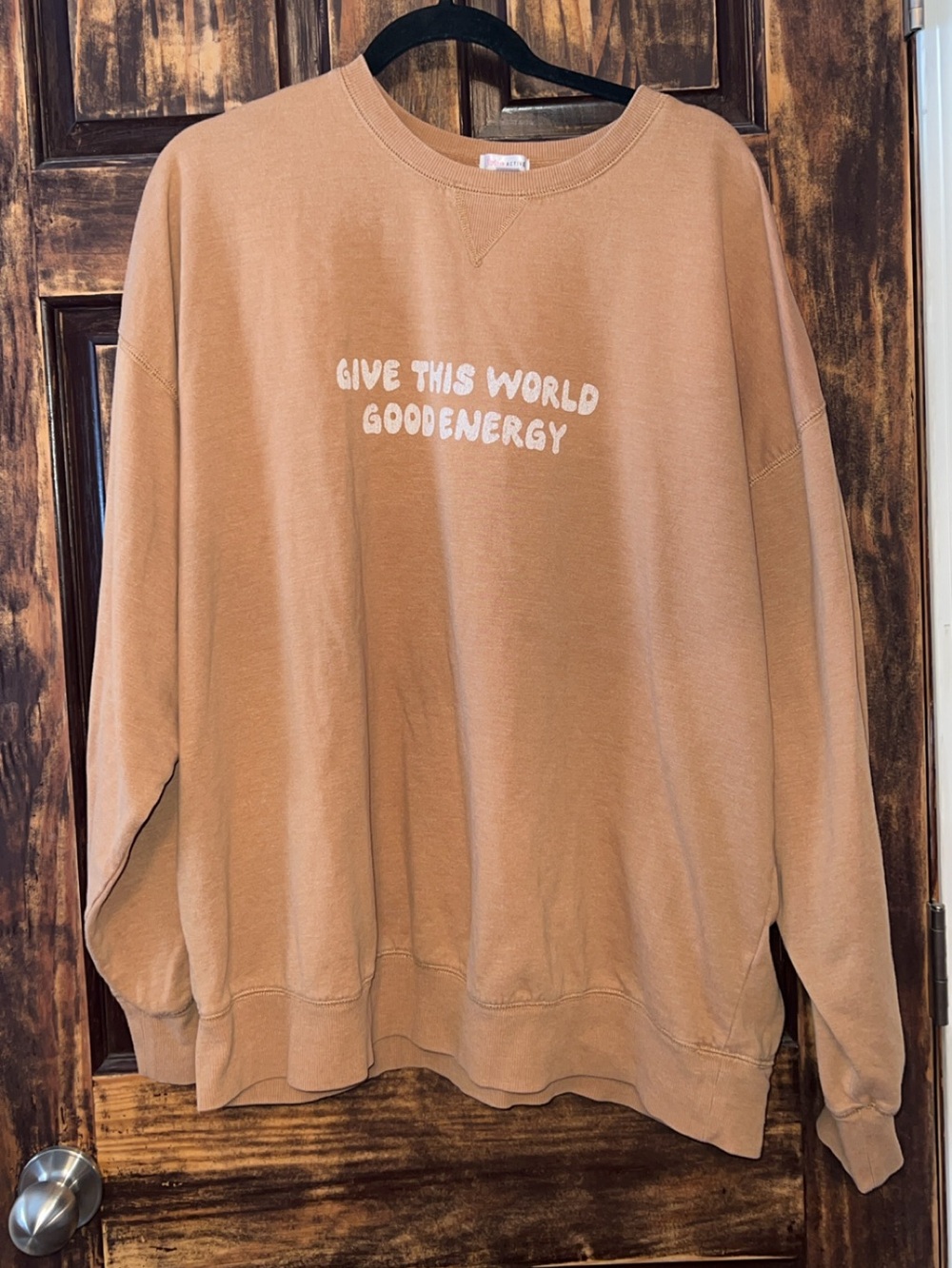 Good Energy Tan Crewneck Sweatshirt
